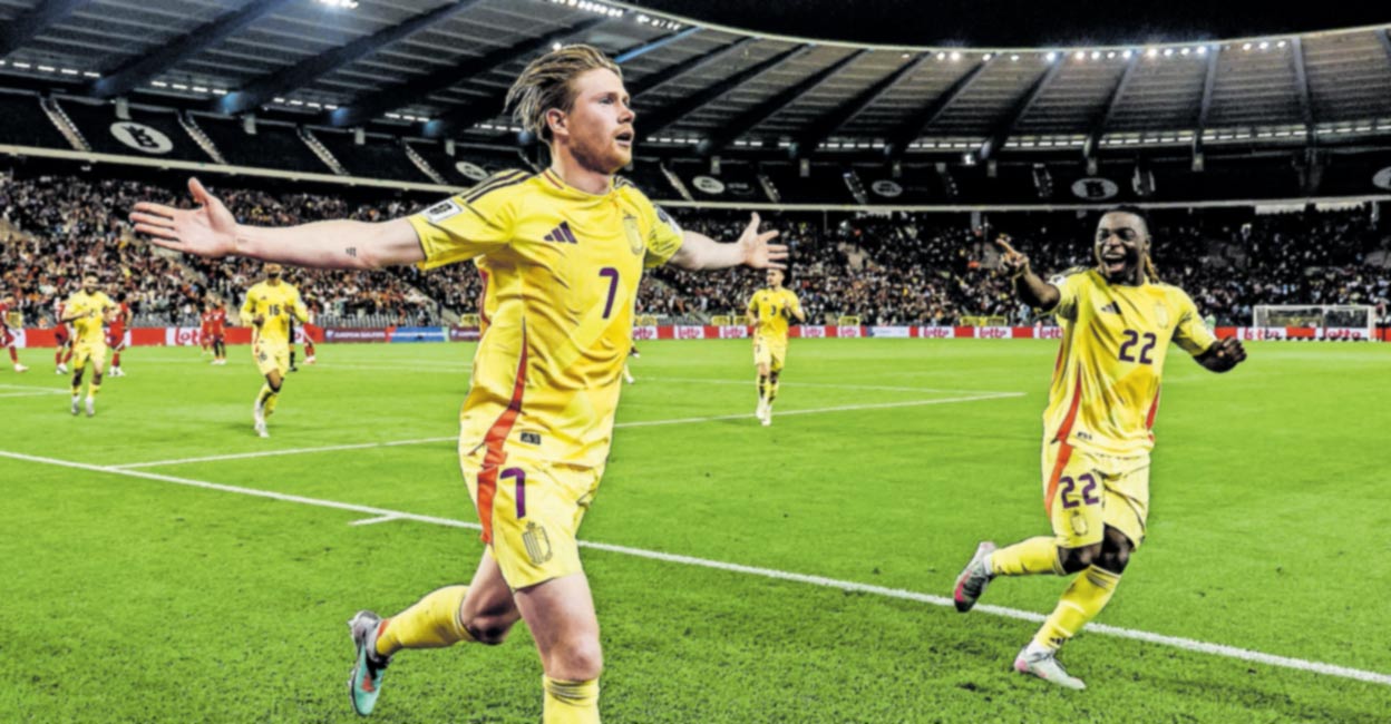 88–ാം മിനിറ്റിൽ ഡിബ്രുയ്നെയുടെ വിജയഗോൾ; ത്രില്ലർ പോരാട്ടത്തിൽ വെയിൽസിനെ 4–3ന് തോൽപിച്ച് ബൽജിയം